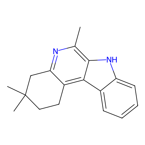 3,3,6-trimethyl-2,3,4,7-tetrahydro-1H-indolo[2,3-c]quinoline structure