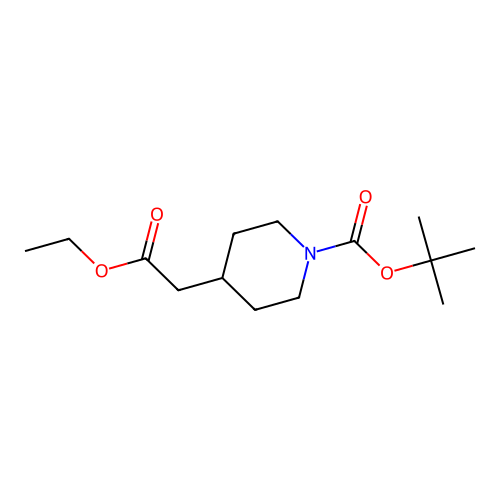 Ethyl 1-((1,1-dimethylethoxy)carbonyl)-4-piperidineacetate structure