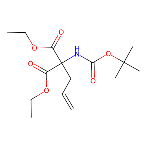 Diethyl 2-allyl-2-(tert-butoxycarbonylamino)malonate structure