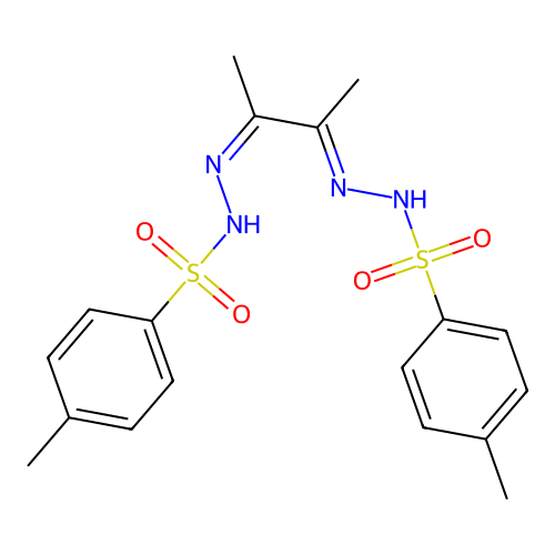 Para-toluenesulfonic acid 2,3-butanediylidenedihydrazide structure