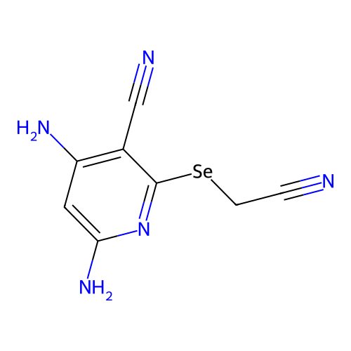 4,6-Diamino-2-[(cyanomethyl)selanyl]pyridine-3-carbonitrile structure