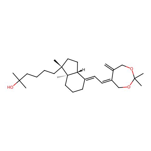 A-Homo-3-deoxy-3,3-dimethyl-2,4-dioxa-25-hydroxyvitamin D3 structure