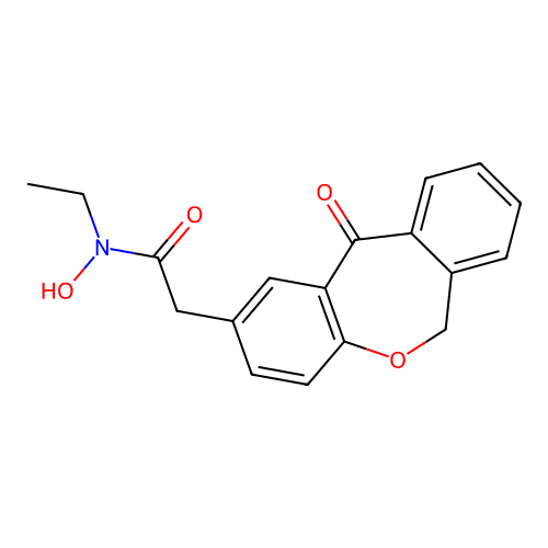 N-Ethyl-6,11-dihydro-N-hydroxy-11-oxodibenz[b,e]oxepin-2-acetamide structure