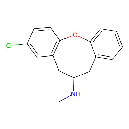 2-chloro-N-methyl-11,12-dihydro-10H-benzo[b][1]benzoxocin-11-amine structure