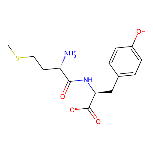 (2S)-2-[[(2S)-2-azaniumyl-4-methylsulfanylbutanoyl]amino]-3-(4-hydroxyphenyl)propanoate structure