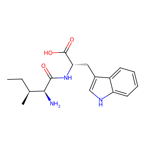L-Isoleucyl-L-tryptophan structure