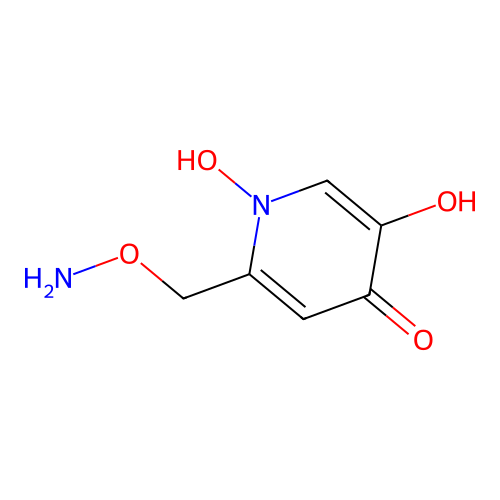 2-Aminooxymethyl-1,5-dihydroxy-4-pyridone structure