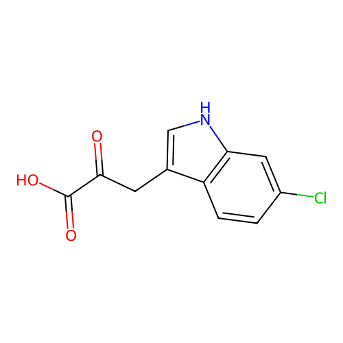 3-(6-chloro-1H-indol-3-yl)-2-oxopropanoic acid structure