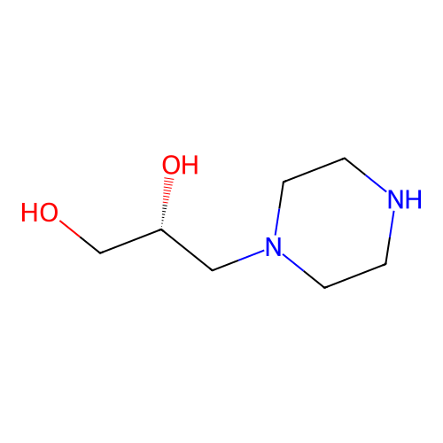 (2R)-3-piperazin-1-ylpropane-1,2-diol structure