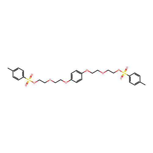 Benzene, 1,4-bis[2-[2-[(4-methylphenyl)sulfonyloxy]ethoxy]ethoxy]- structure