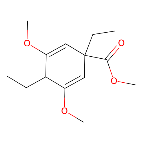 Methyl 1,4-diethyl-3,5-dimethoxycyclohexa-2,5-diene-1-carboxylate structure
