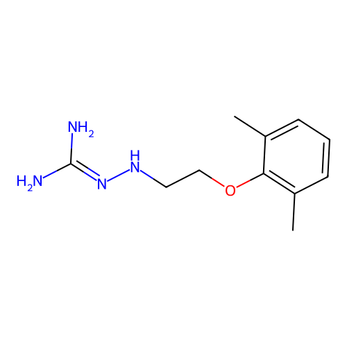 2-[2-(2,6-Dimethylphenoxy)ethylamino]guanidine structure