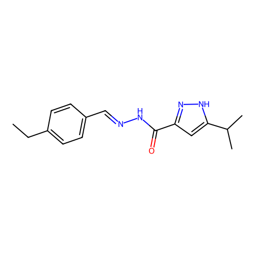 N'-(4-Ethylbenzylidene)-3-isopropyl-1H-pyrazole-5-carbohydrazide structure