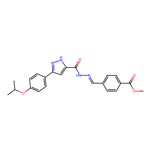 ME 4-(2-((3-(4-Isopropoxy-PH)-1H-pyrazol-5-YL)carbonyl)carbohydrazonoyl)benzoate structure