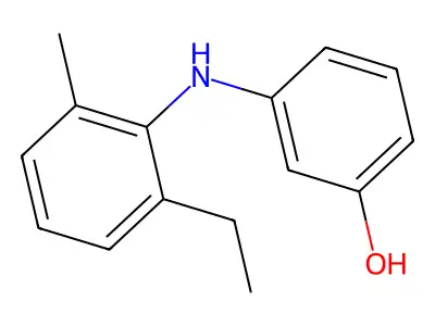 3-[(2-乙基-6-甲基苯基)氨基]苯酚 structure