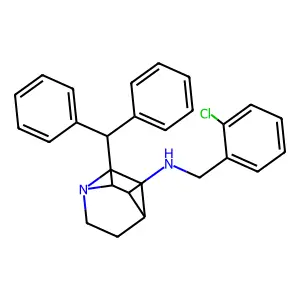 3-(2-Chlorobenzylamino)-2-benzhydrylquinuclidine structure
