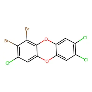 Dibenzo(b,e)(1,4)dioxin, 1,2-dibromo-3,7,8-trichloro- structure