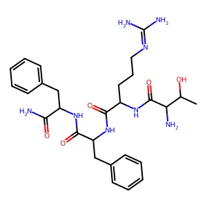 Phenylalanyl-threonyl-arginyl-phenylalaninamide structure