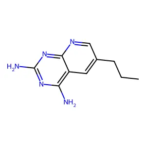 Pyrido(2,3-d)pyrimidine, 2,4-diamino-6-propyl- structure