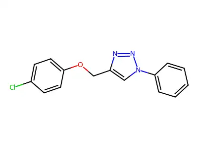 1H-1,2,3-Triazole, 4-((4-chlorophenoxy)methyl)-1-phenyl- structure
