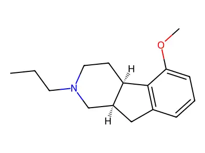 5-methoxy-N-propyl-2,3,4,4a,9,9a-hexahydro-1-H-indeno(2,1-c)pyridine structure