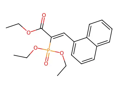 Ethyl 2-diethoxyphosphoryl-3-naphthalen-1-ylprop-2-enoate structure