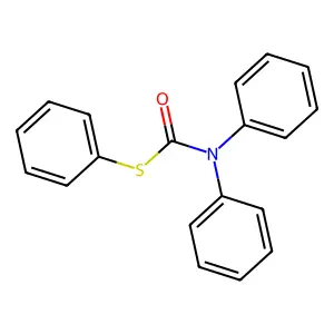 S-phenyl N,N-diphenylcarbamothioate structure