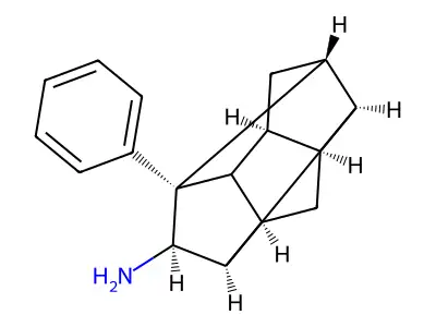 1,3,5-Methenocyclopenta[cd]pentalen-2-amine, decahydro-1-phenyl- structure