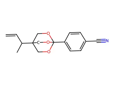 1-(4-Cyanophenyl)-4-(1-methylprop-2-enyl)-2,6,7-trioxabicyclo(2.2.2)octane structure