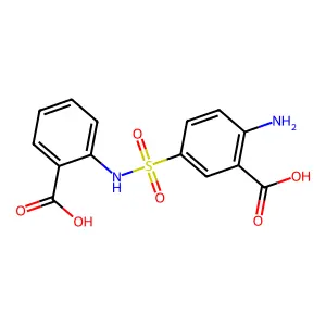 Benzoic acid, 2-amino-5-(((2-carboxyphenyl)amino)sulfonyl)- structure