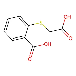 (o-Carboxyphenylthio)acetic acid structure