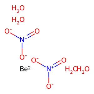硝酸铍四水合物 structure