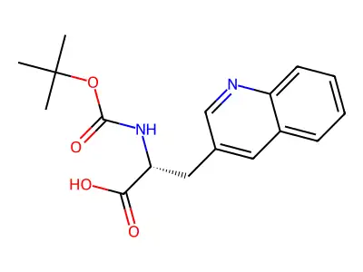 Boc-3-(3-quinolyl)-DL-Ala-OH structure