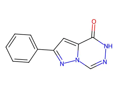 Pyrazolo(1,5-d)(1,2,4)triazin-4(5H)-one, 2-phenyl- structure