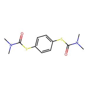 S-[4-(dimethylcarbamoylsulfanyl)phenyl] N,N-dimethylcarbamothioate structure