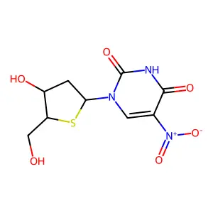 2'-Deoxy-5-nitro-4'-thiouridine structure
