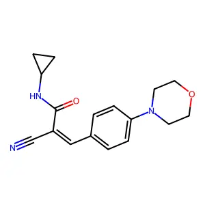 (Z)-2-cyano-N-cyclopropyl-3-(4-morpholin-4-ylphenyl)prop-2-enamide structure