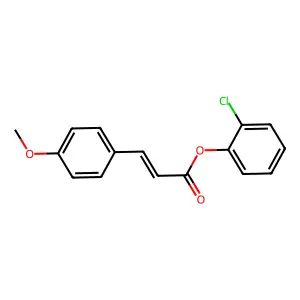2-chlorophenyl (2E)-3-(4-methoxyphenyl)prop-2-enoate structure