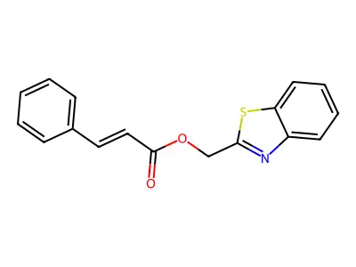 Benzo[d]thiazol-2-ylmethyl cinnamate structure