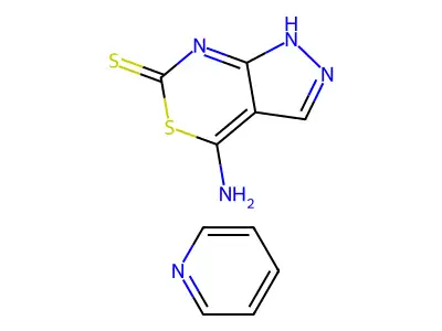 4-Imino-1,7-dihydropyrazolo[3,4-d][1,3]thiazine-6-thione; pyridine structure