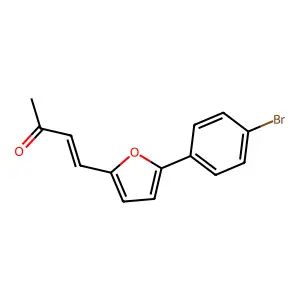 (E)-4-[5-(4-bromophenyl)furan-2-yl]but-3-en-2-one structure