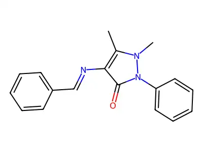 4-Benzylideneaminoantipyrine structure
