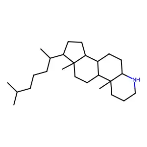 4a,6a-Dimethyl-7-(6-methylheptan-2-yl)hexadecahydro-1H-indeno[5,4-f]quinoline structure