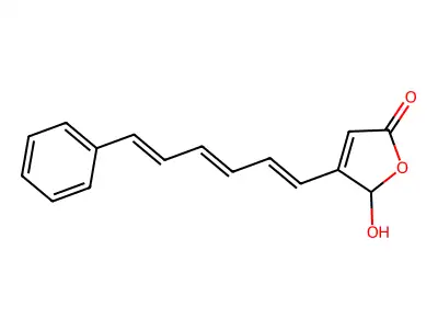 2(5H)-Furanone,5-hydroxy-4-(6-phenyl-1,3,5-hexatrien-1-yl)- structure