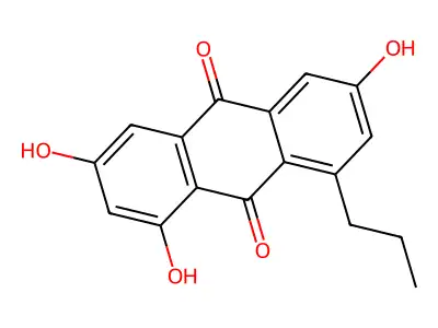 1,3,6-Trihydroxy-8-propyl-9,10-anthracenedione structure