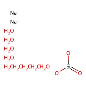Sodium silicate nonahydrate structure