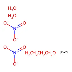 硝酸亚铁六水合物 structure