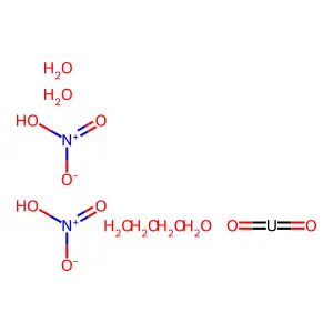 硝酸铀酰六水合物 structure