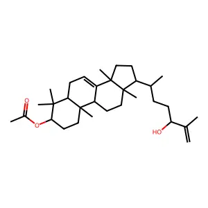 3|A-acetoxy-eupha-7-25-dien-24(R)-ol structure