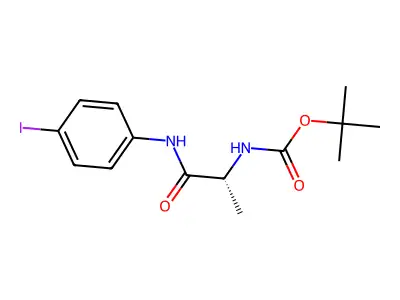 Tert-butyl {1-[(4-iodophenyl)amino]-1-oxopropan-2-yl}carbamate structure